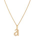 Alphabet Pendant with Diamonds - Yellow or Rose Gold